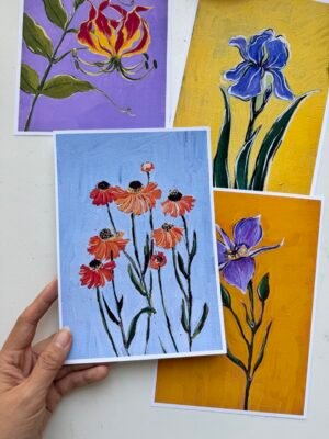 Set 2 ( A5 size ) flower prints ( Flowers can choose by you)